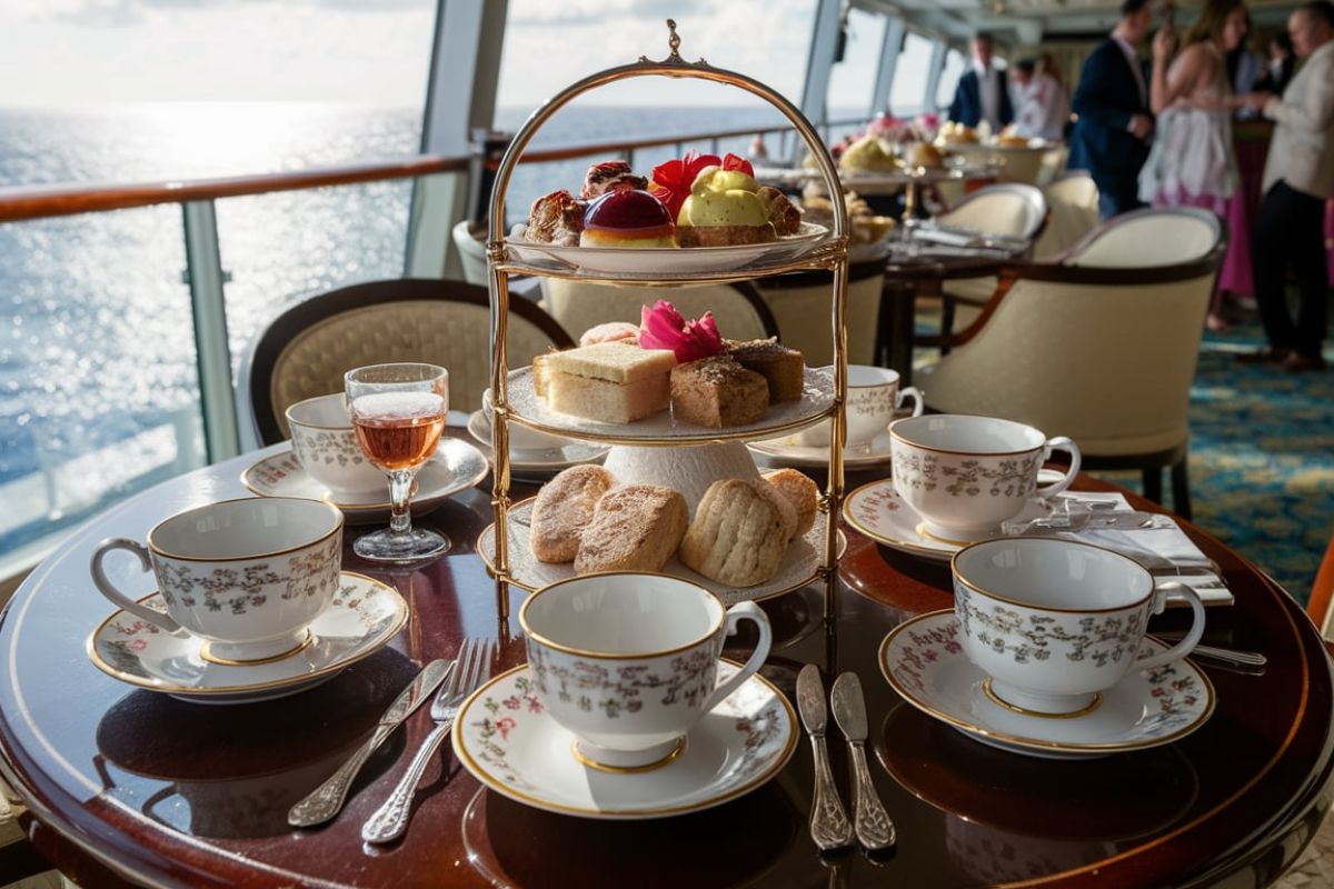 Afternoon tea on Queen Mary 2