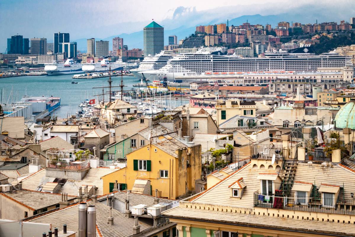 Docking at Port Genoa in Italy