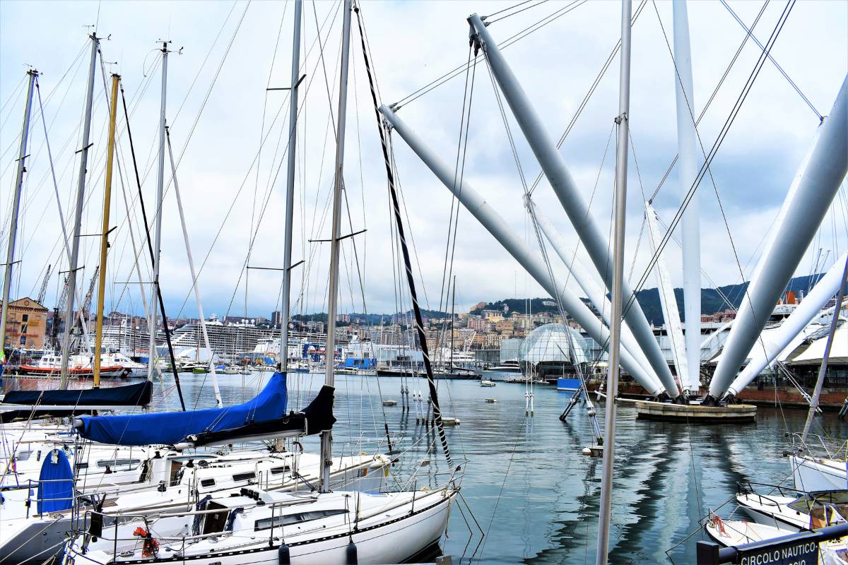 Port Genoa Harbour in Italy