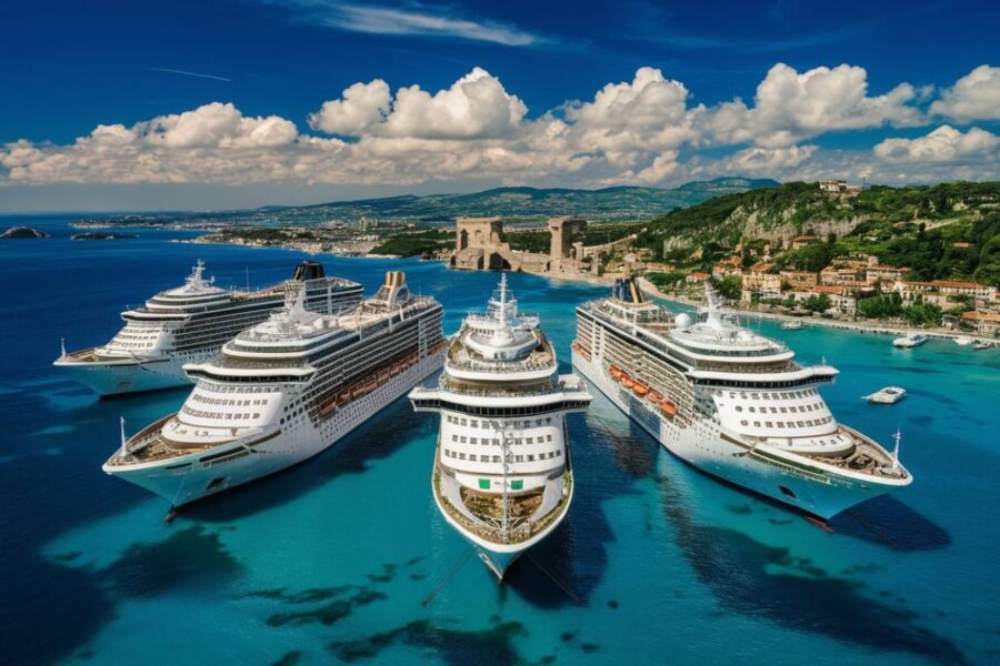 All Ships in Their FleetCosta Cruise ship with italy in the background