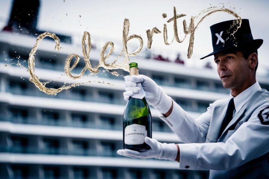 Celebrity Cruises popping Champagne