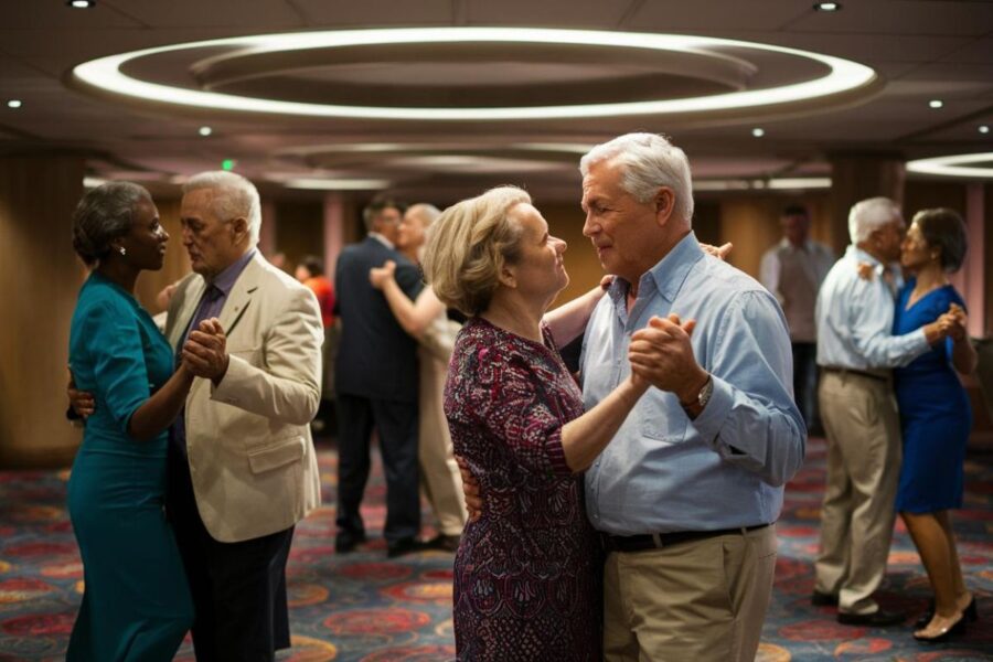 Couple dancing on a Celebrity Cruises