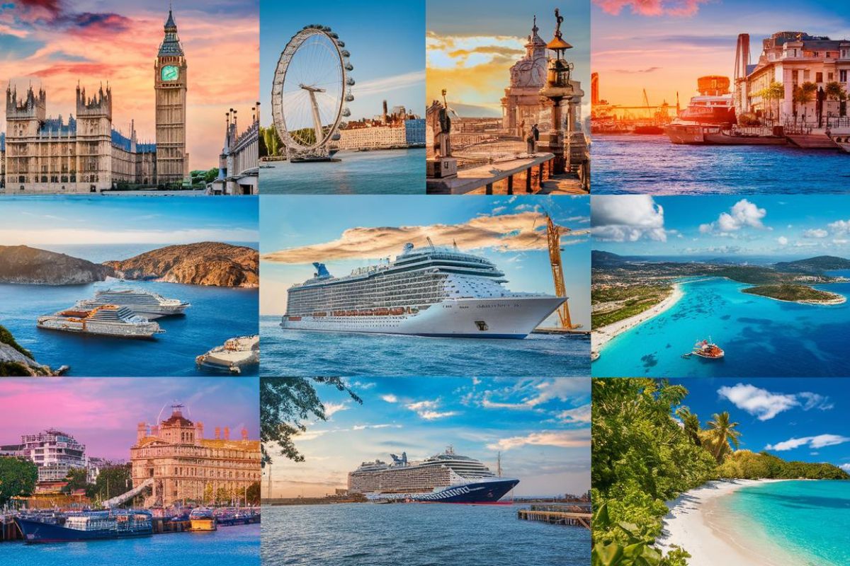 Cruise port destinations around the world from the UK