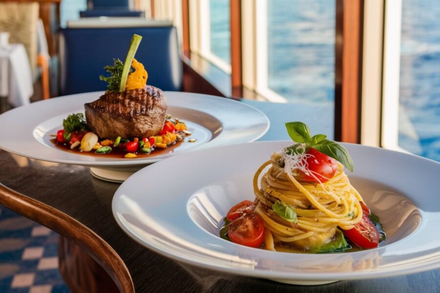 Restaurant food on a Celebrity Cruises