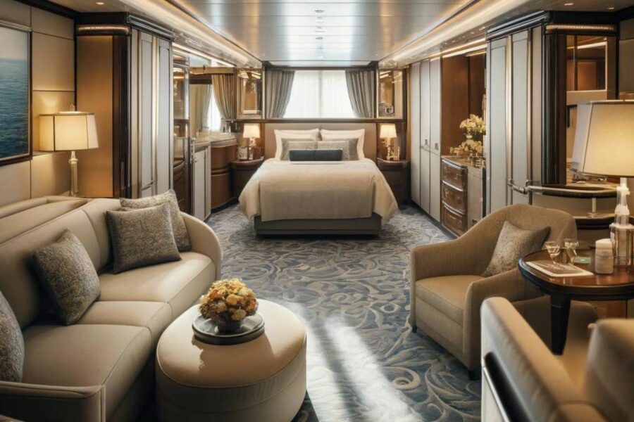 Silversea's luxurious cruise ship room