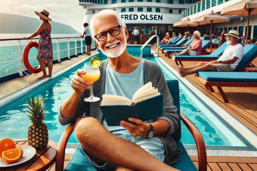 Solo traveller enjoying their time on a Fred Olsen Cruise.