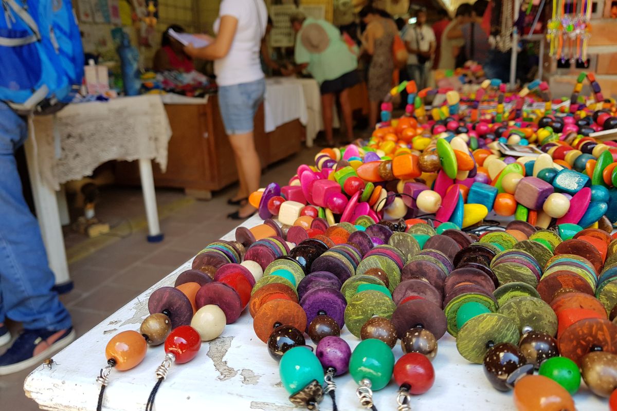 Gift shopping on a shore excursion