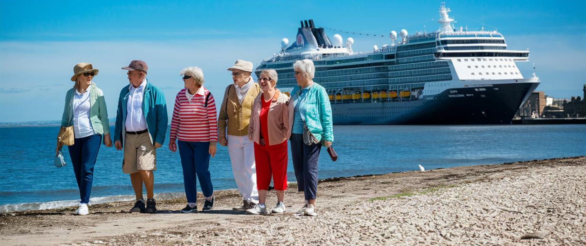 Small tour group on a shore excursion in Liverpool