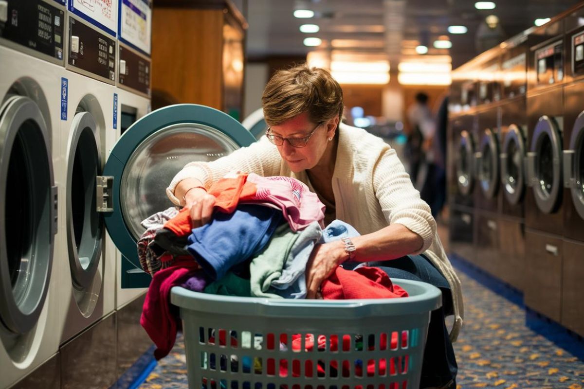 Doing the laundry on a cruise ship