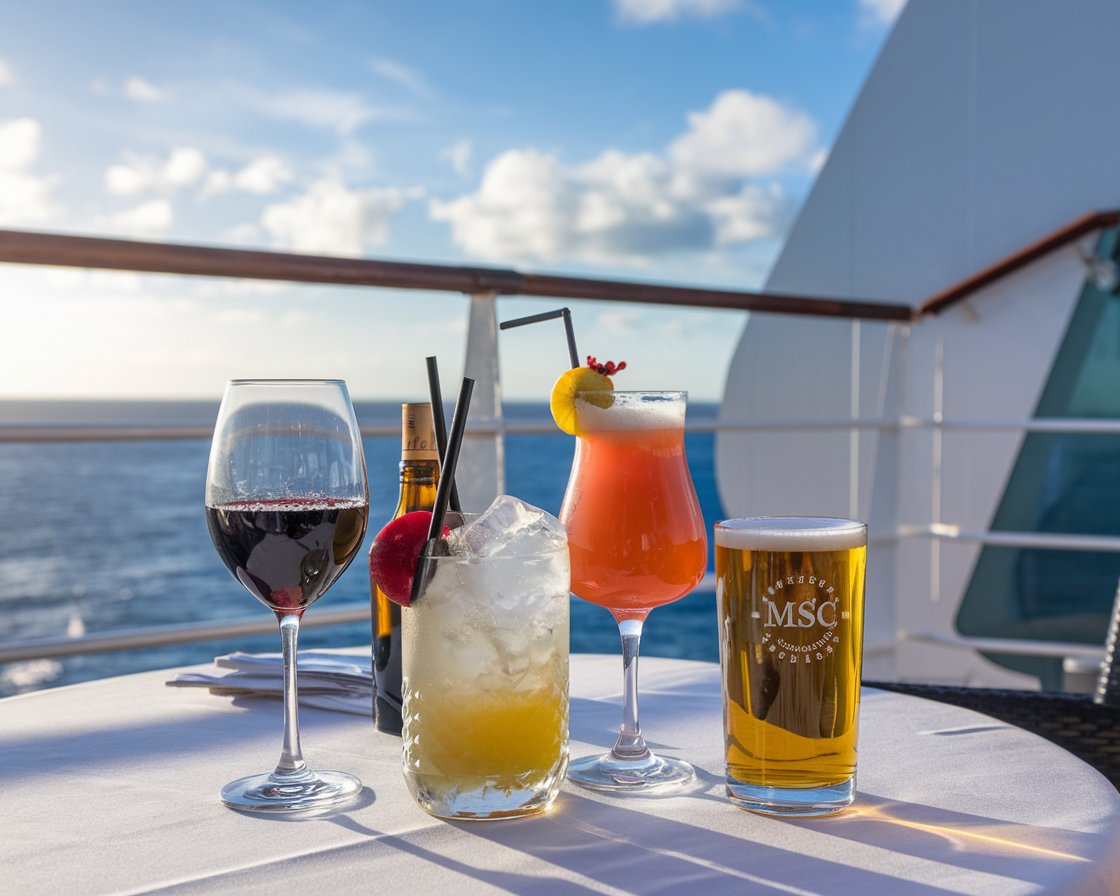 Drinks on a MSC Cruise Ship