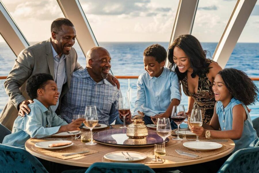 Family on a Cruise Ship