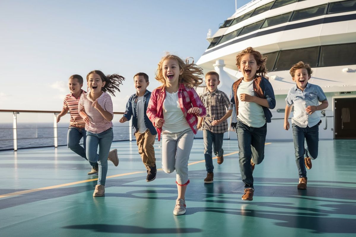 Kids on a cruise from the UK