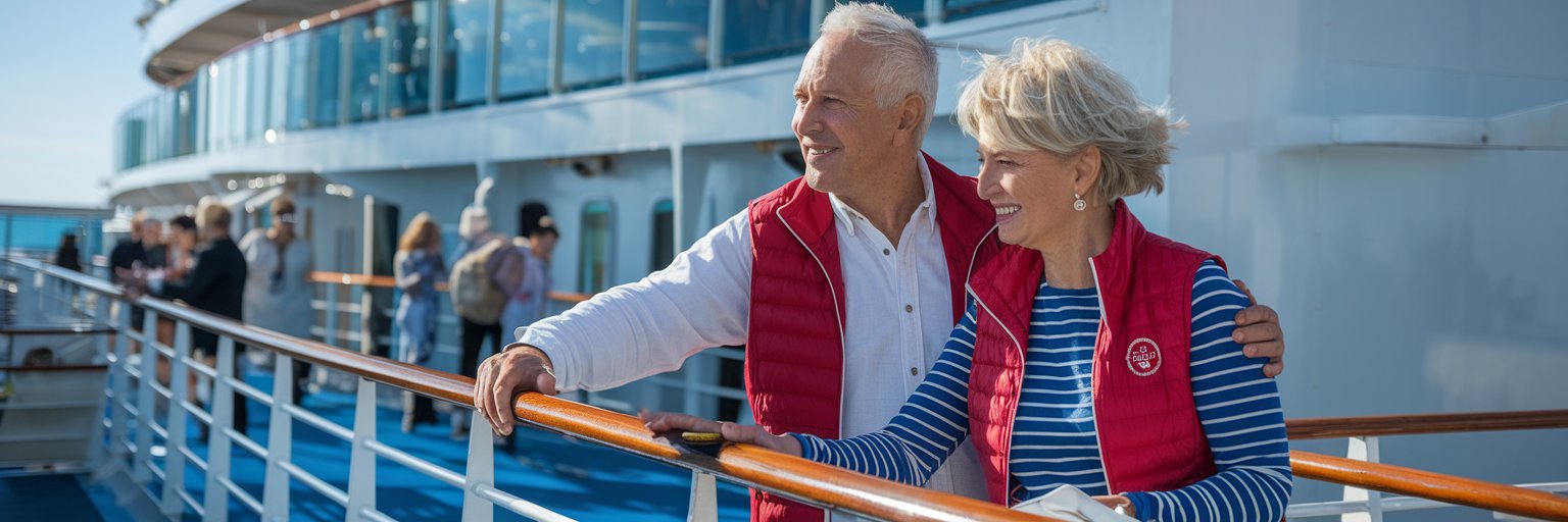 Older couple on a MSC Cruise Ship