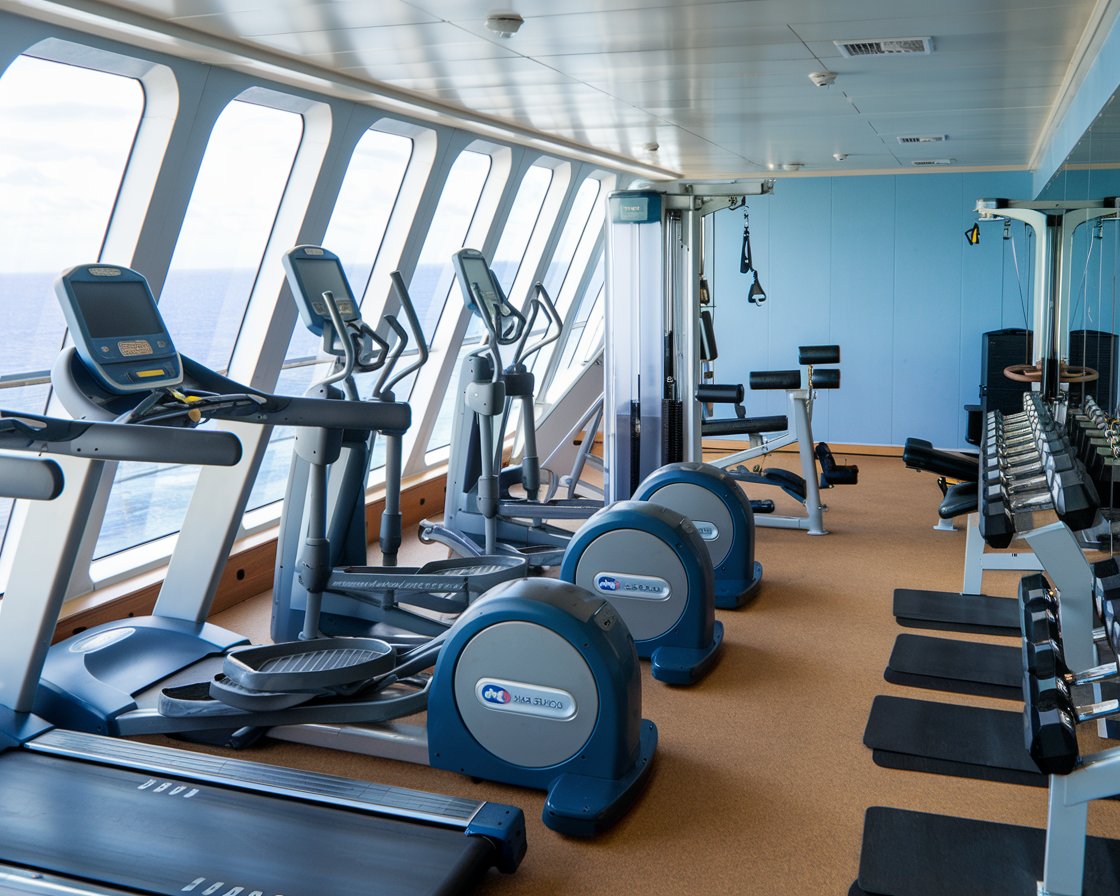 Gym on a Princess cruise ship