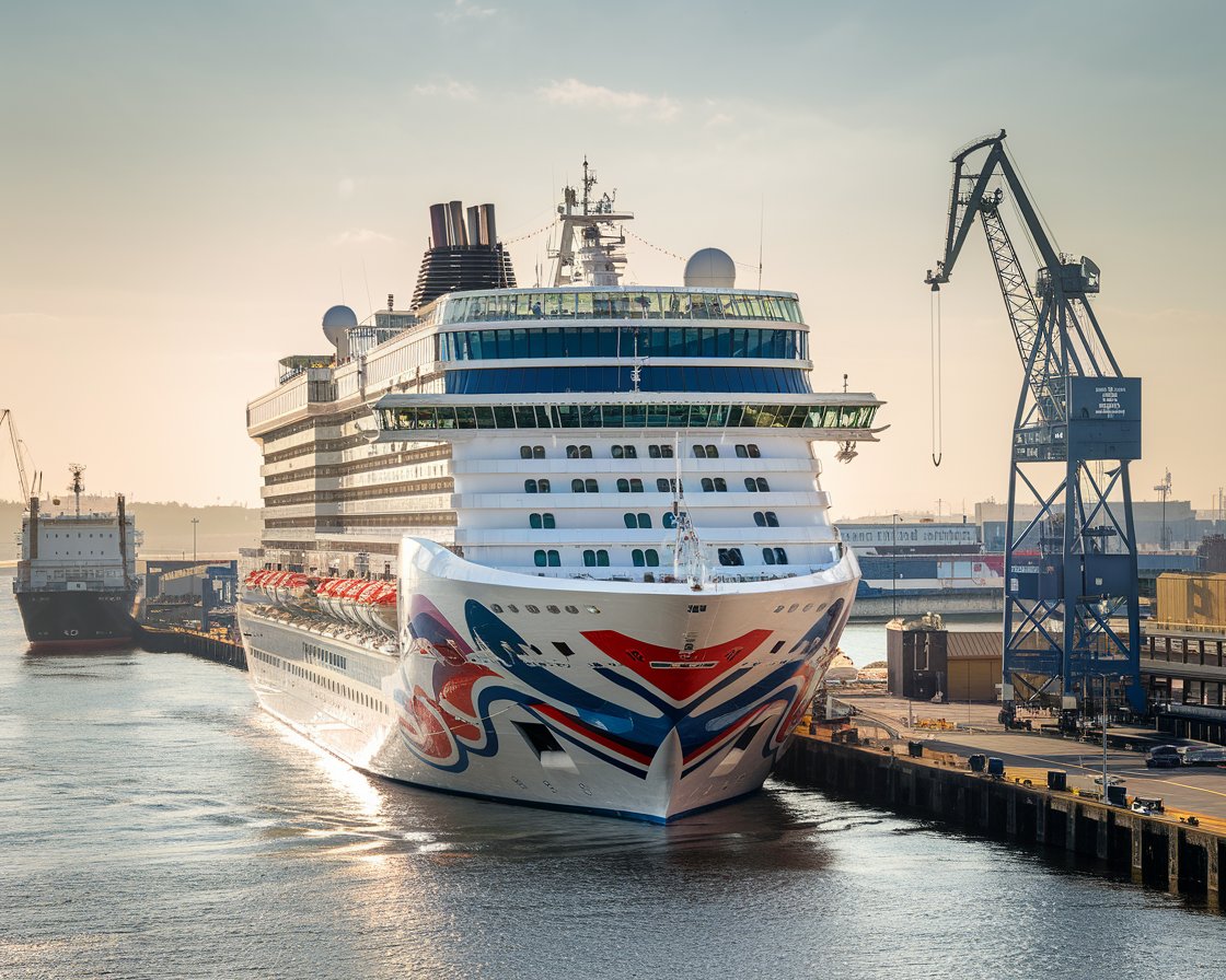 NCL Cruise Ship in a UK Port