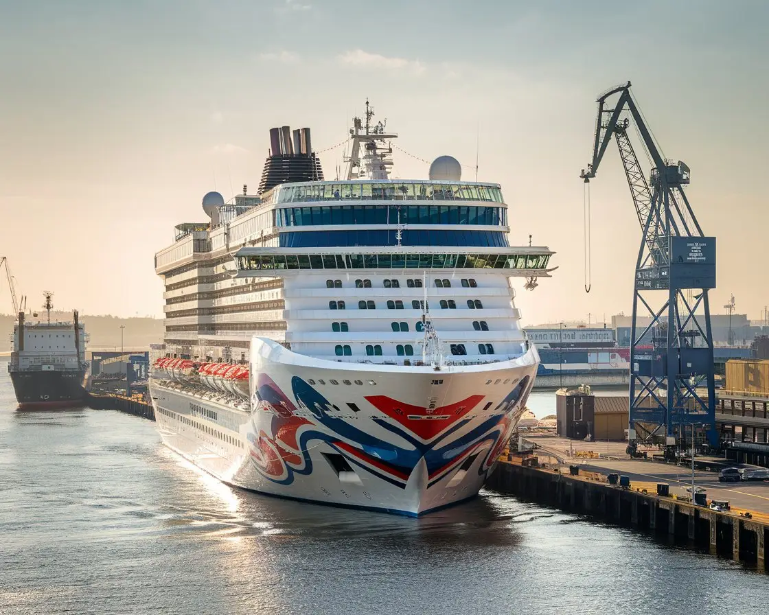 NCL Cruise Ship in a UK Port
