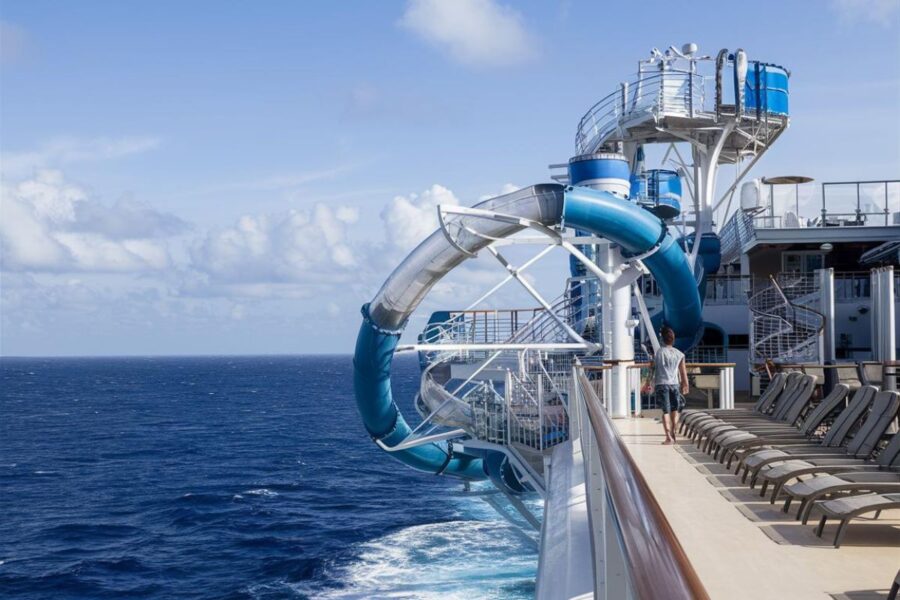 Ocean Loops water slide on Norwegian Joy