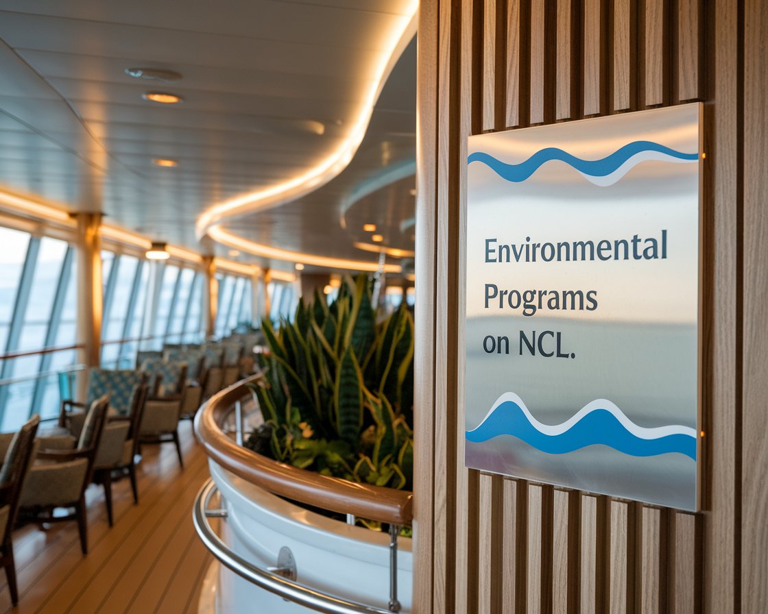 Sign Environmental Programs on NCL on a cruise ship