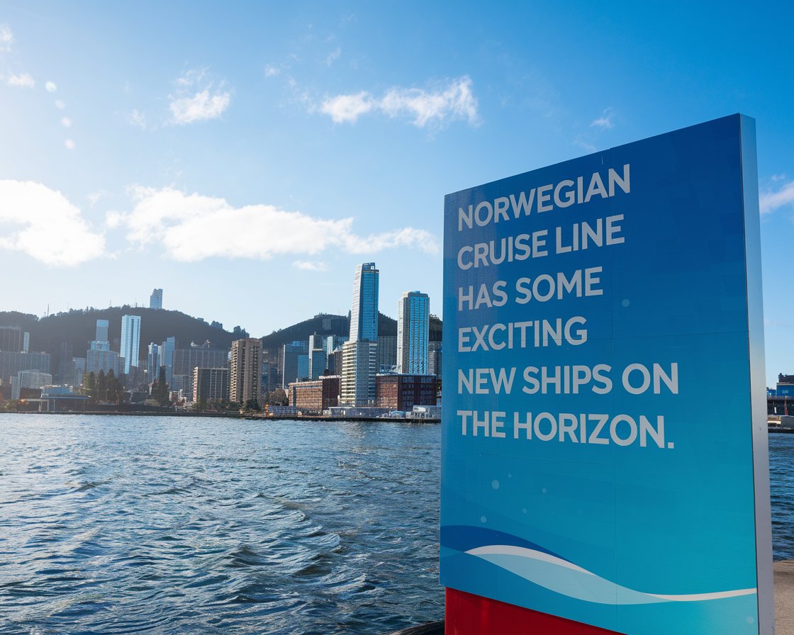 Sign - Norwegian Cruise Line has some exciting new ships on the horizon