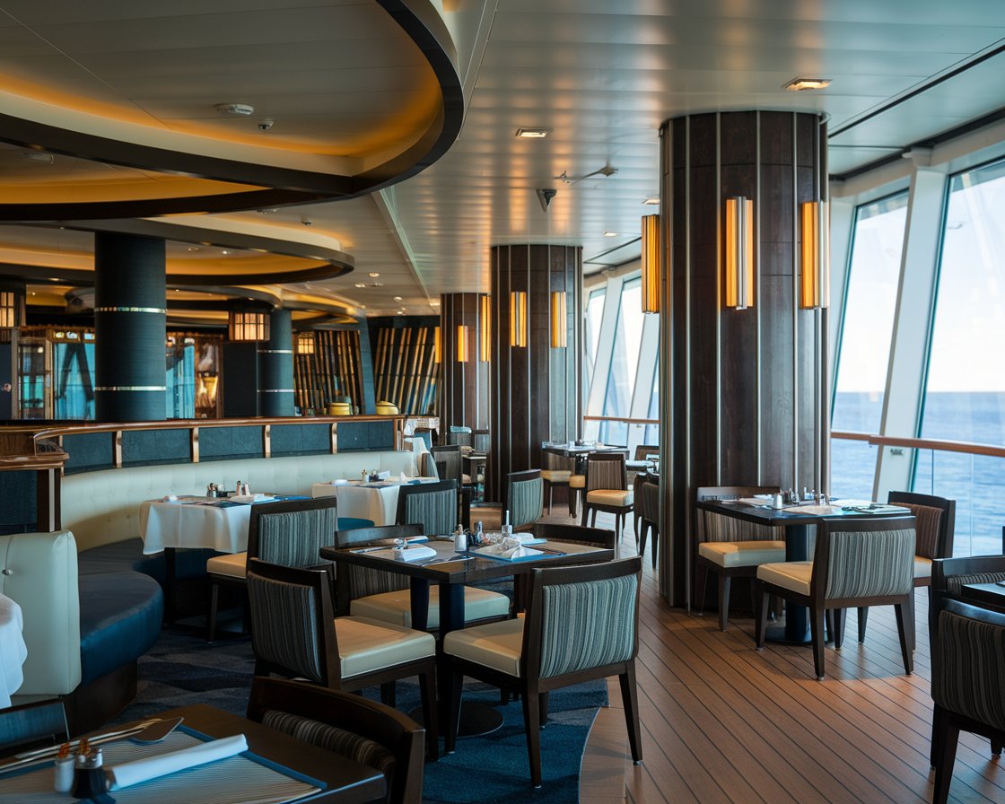 Steakhouse restaurant on a NCL cruise ship