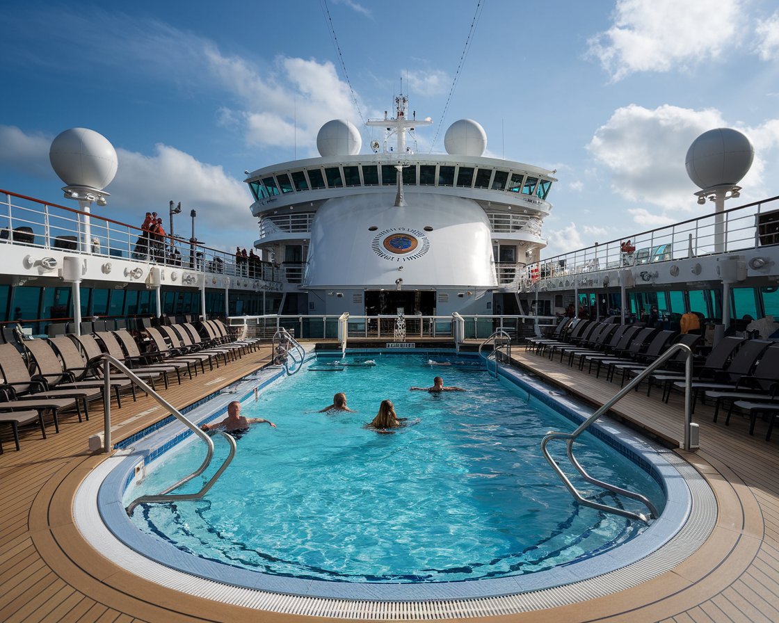 Swimming pool on a Princess cruise ship