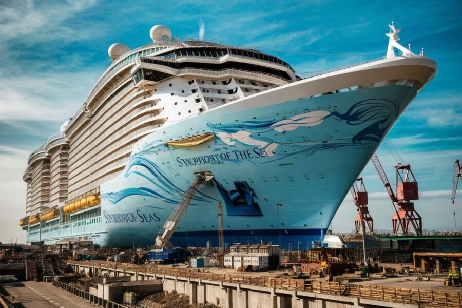 Symphony of the Seas cruise ship under construction in France