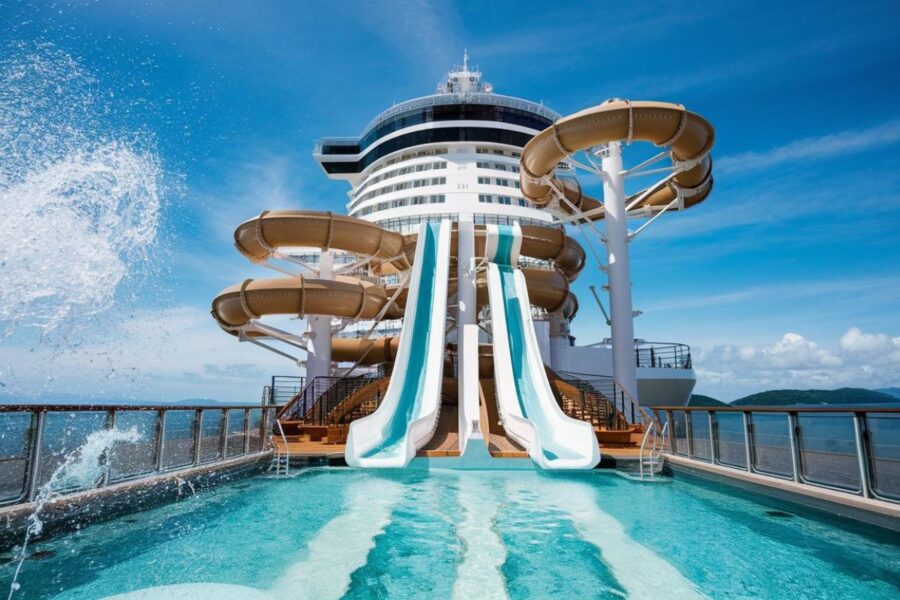 Waterslide on a cruise ship