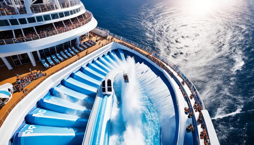 cruise ship with a water slide