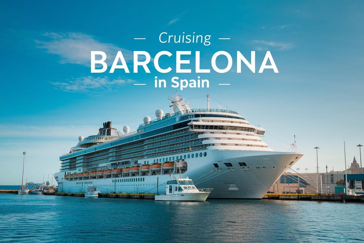 Cruise ship in Barcelona Spain