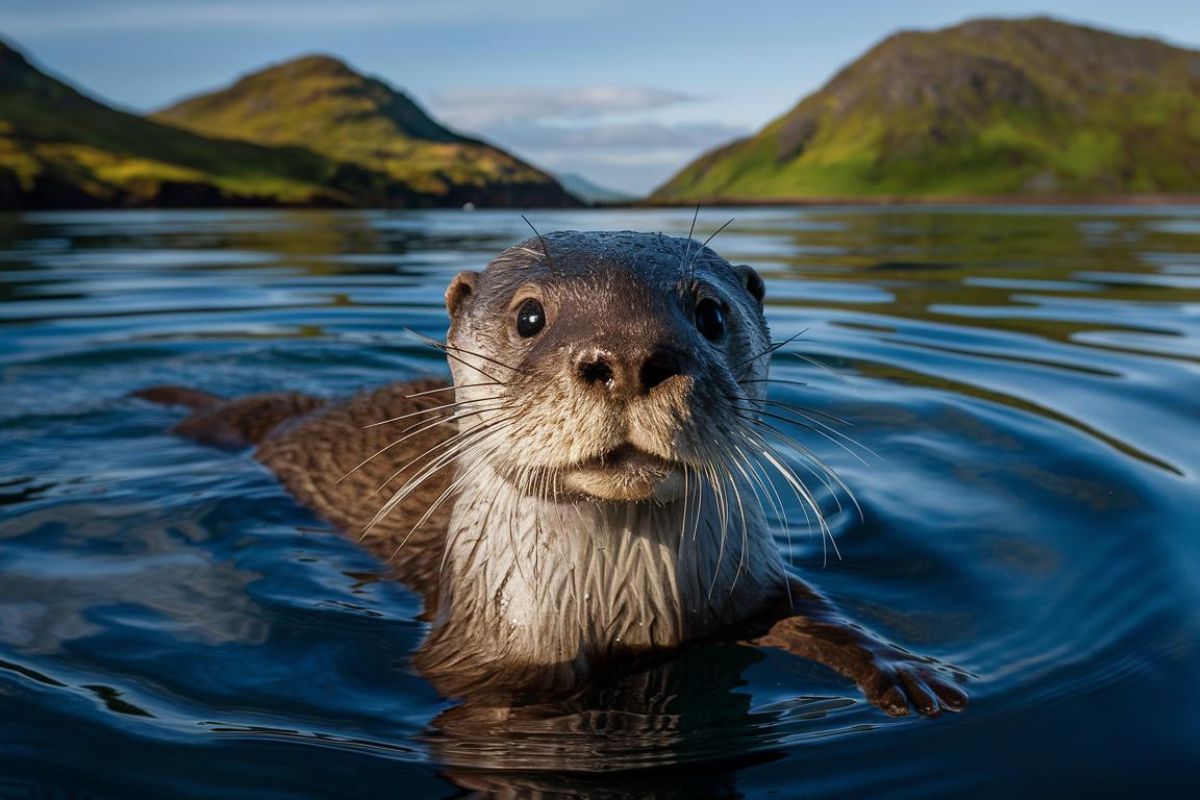 Otter in Oban in Scotland