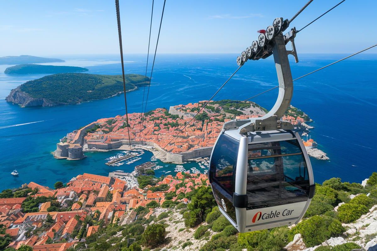 Views from the cable car in Dubrovnik, Croatia