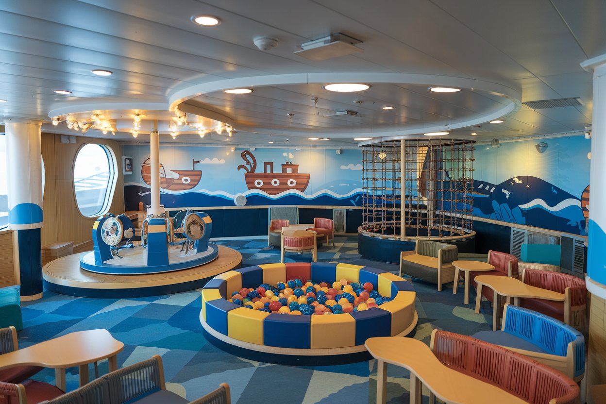 Childrens play zone on Queen Elizabeth cruise ship