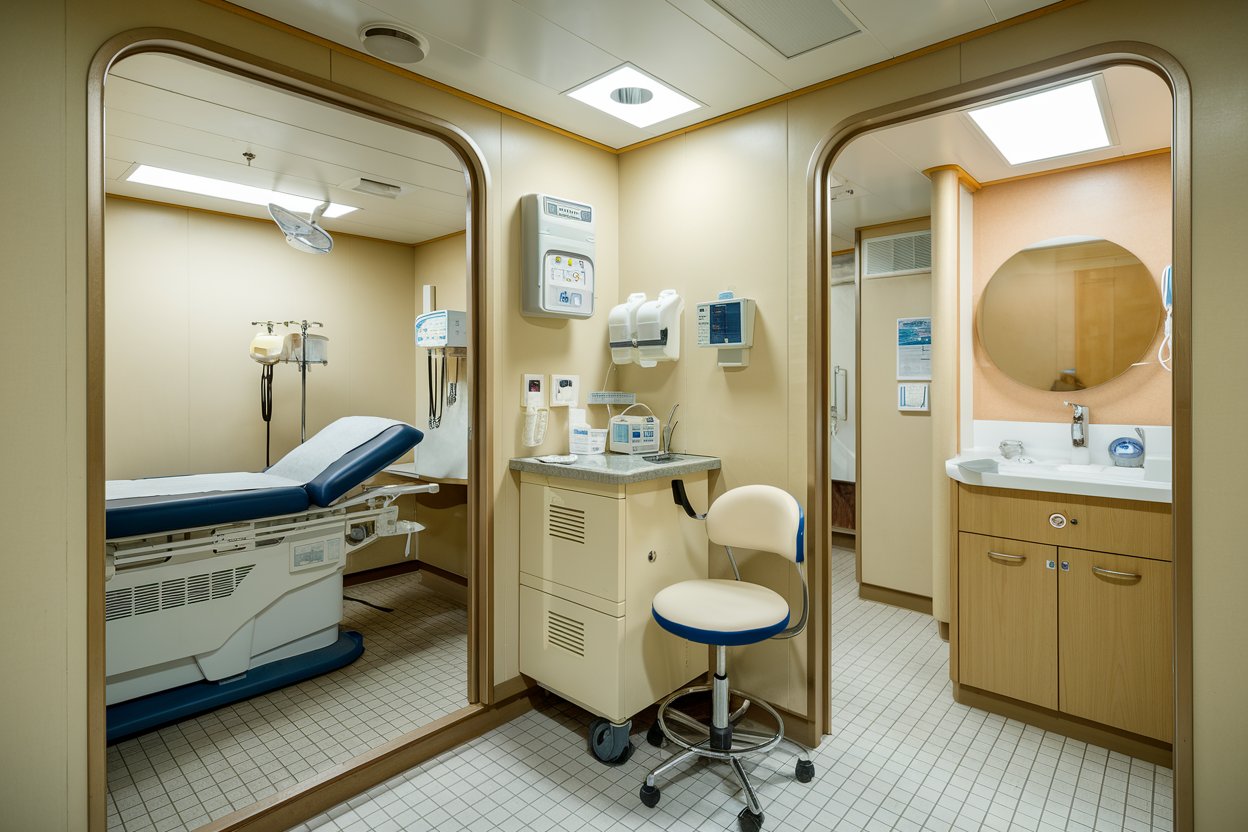 Medical facilities on a cruise ship