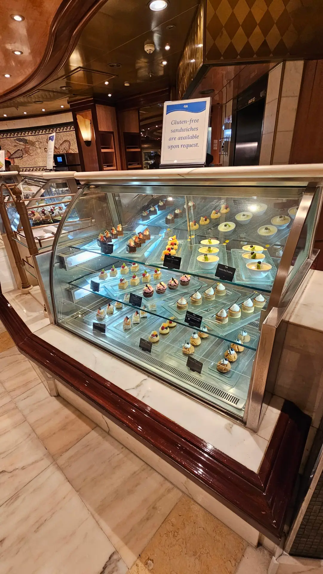 Gluten free selections on Royal Princess