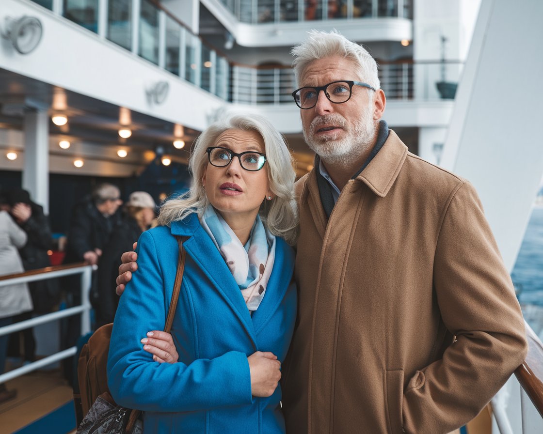 Older couple confused on Norwegian Breakaway cruise ship