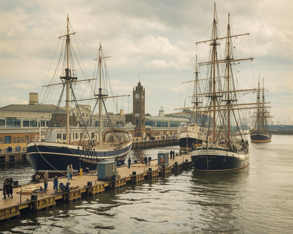 Port of Southampton in the late 19th century.