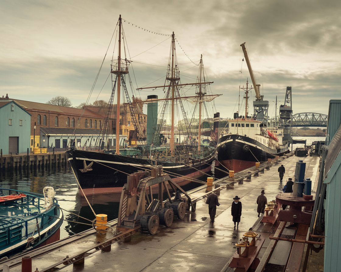 Rosyth Port in the late 19th century.