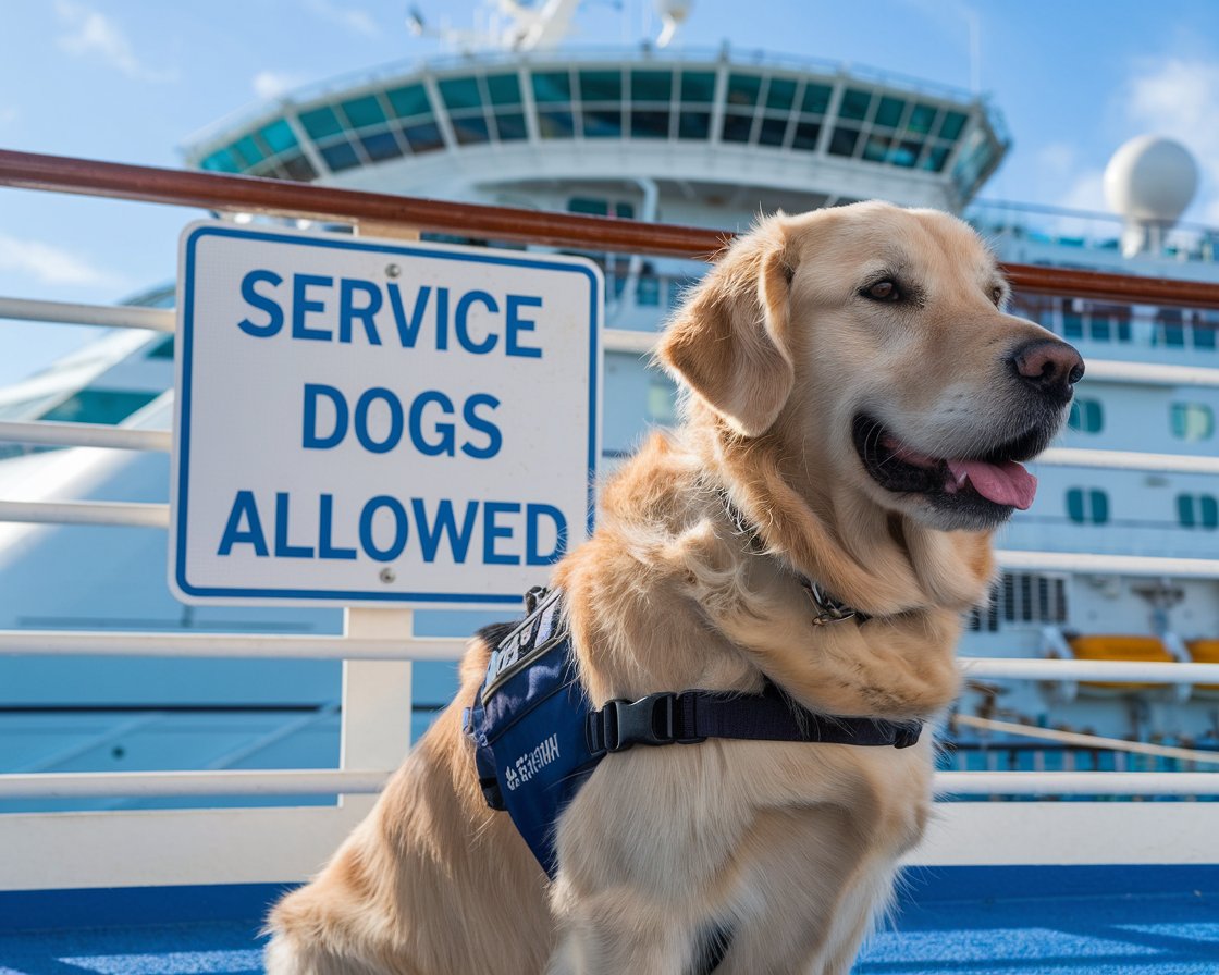 Service dog on a cruise ship