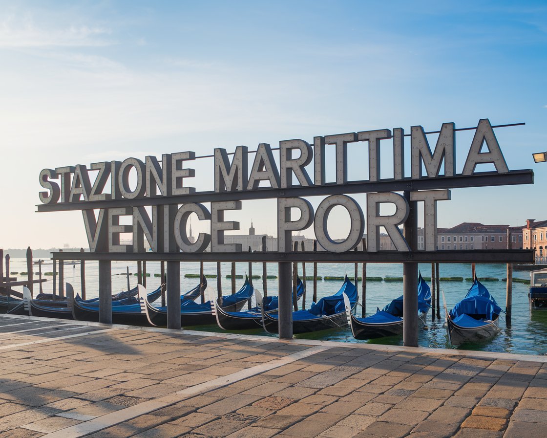 Sign Stazione Marittima - Venice Port