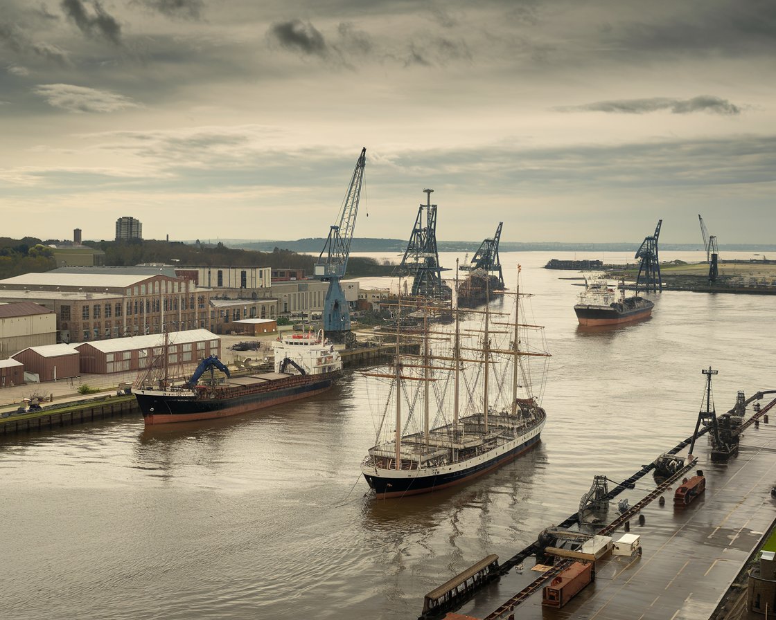 Bristol’s Avonmouth Port in the late 19th century.