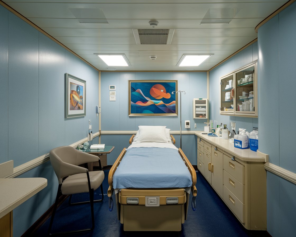 Medical room on a cruise ship