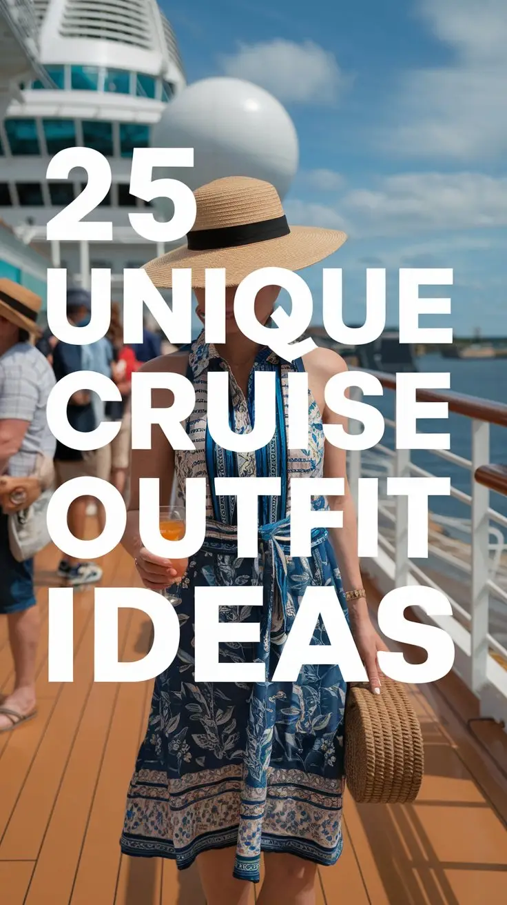 Lady wearing a summer dress as a one of 25 unique cruise outfit ideas