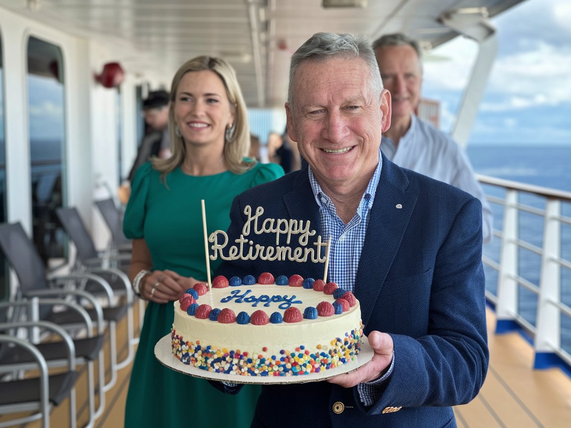 Retirement party on a private cruise ship charter