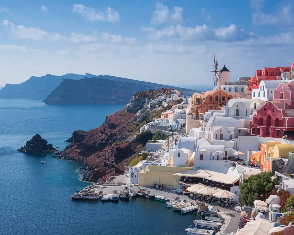 Santorini, Greece Port in the late 19th century.