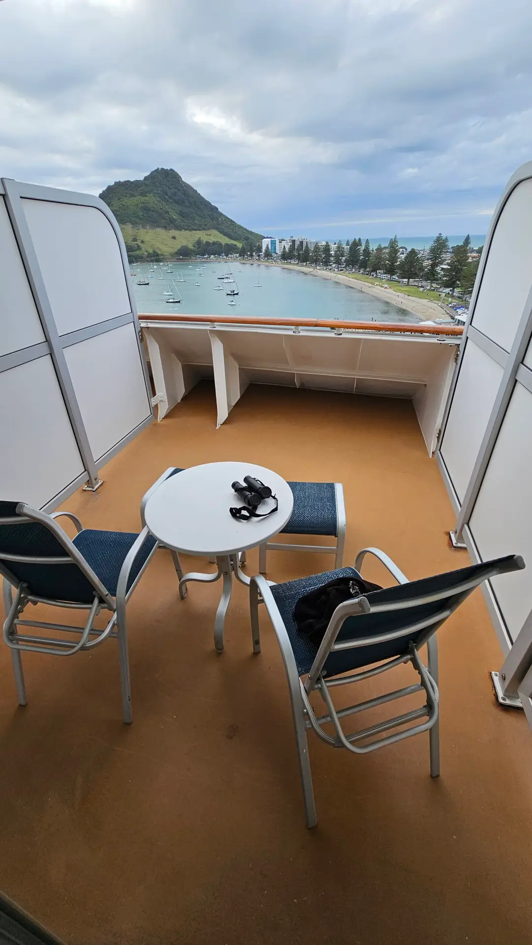 Picture of our actual balcony in room 704 on Royal Princess you can see how big it was with an amazing view