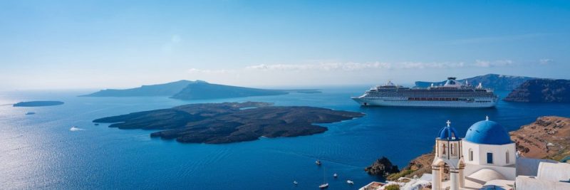 Cruise ship in the Greek Islands