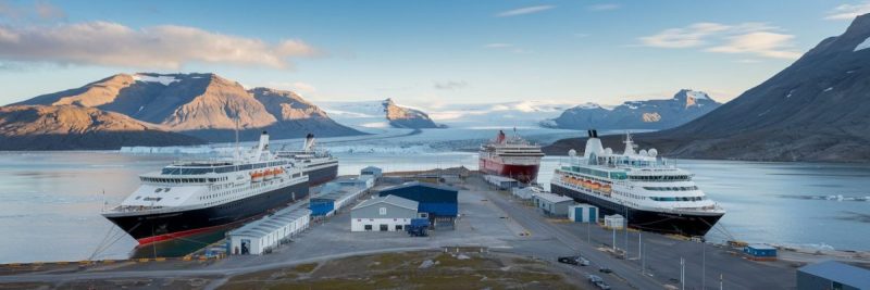 Kangerlussuaq, Greenland Cruise Port with cruise ships