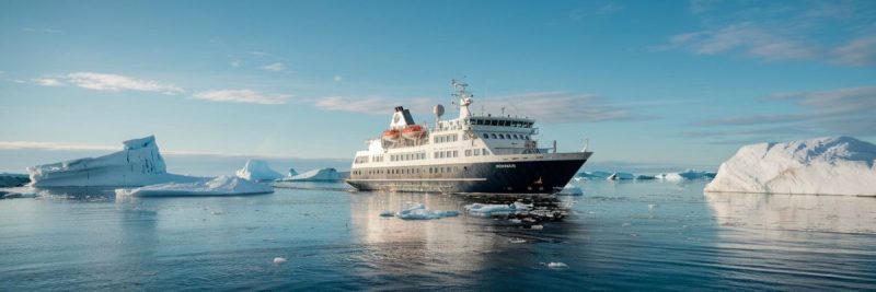 Polar expedition cruise ship on an Arctic Canada Expedition Cruise