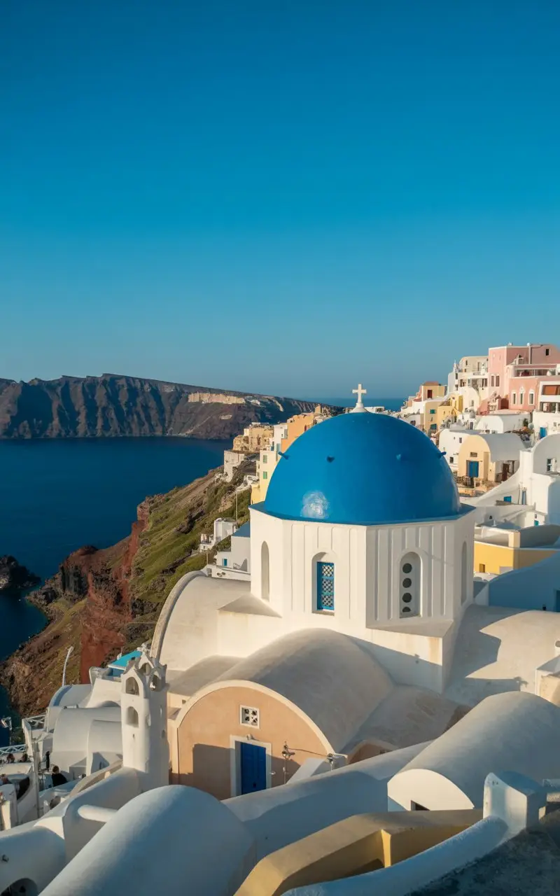 Blue-Domed Churches in Santorini