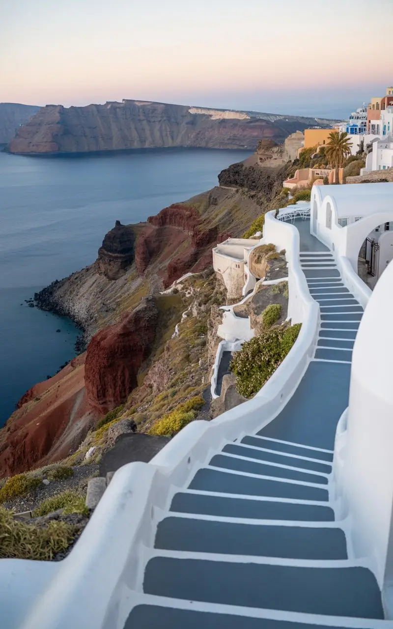 Caldera Edge Walkway in Santorini Greece